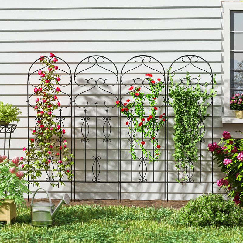 Red Barrel Studio® Makhaila 59.8'' H x 18.1'' W Metal Folding Trellis